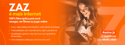 Zaz é mais internet. 100% fibra óptica para você navegar, ver filmes ou jogar online. Aqui, velocidade prometida é velocidade entregue. Tranquilidade com atendimento ágil e prestativo. Qualidade superior, dos serviços aos aparelhos fornecidos. Uma empresa potiguar, próxima de você. assine já!